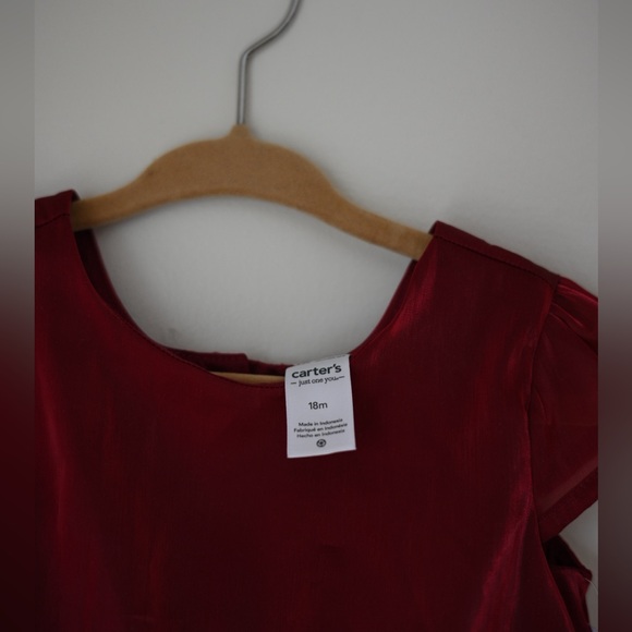 Carter's NWT - Red Dress with Matching Bloomers Girls 18 Months - Picture 4 of 12